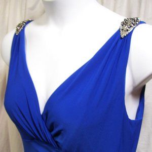 Ralph Lauren Long Evening Gown Prom Royal Blue Size 14P  NWOT